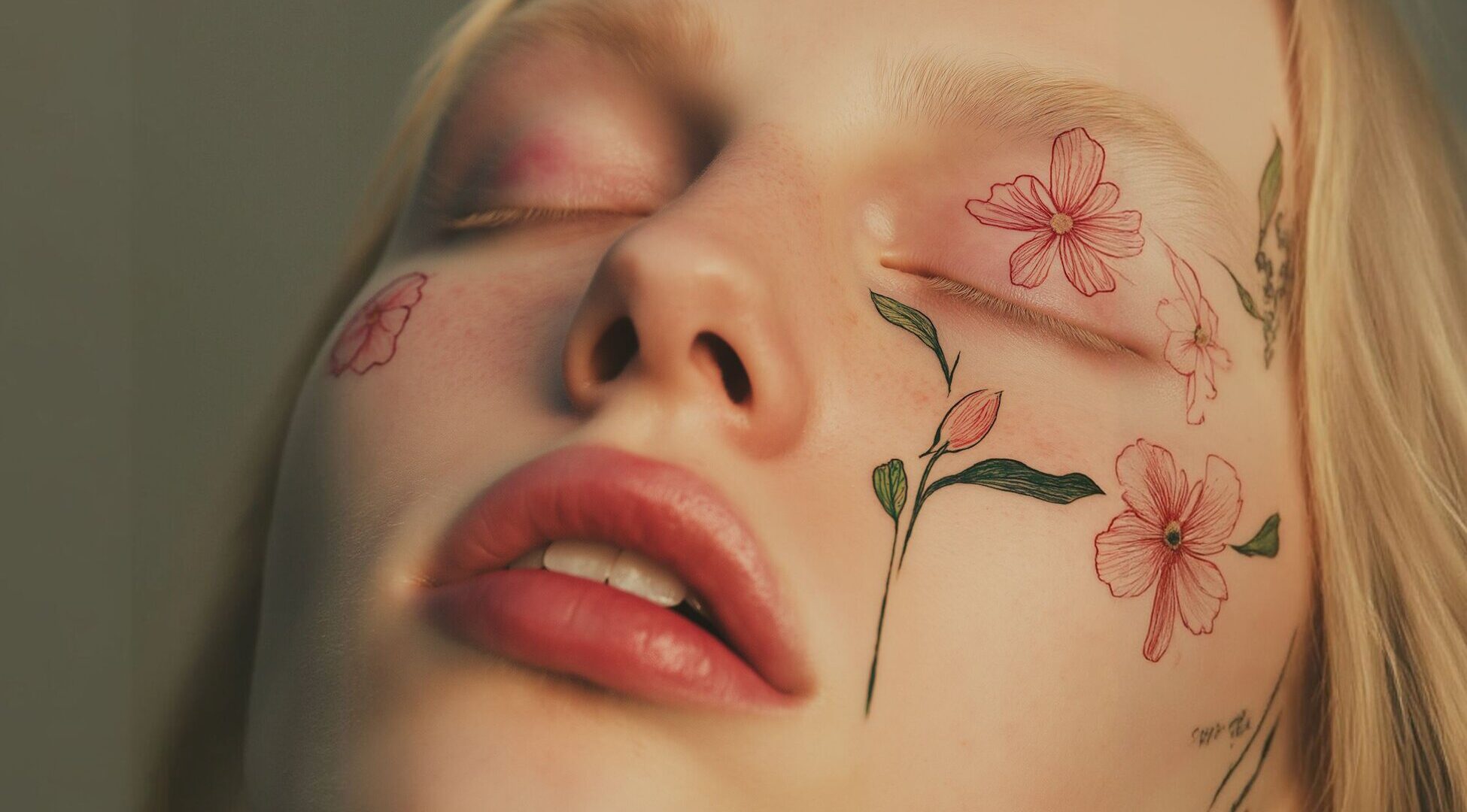 Floral Face Art Portrait
