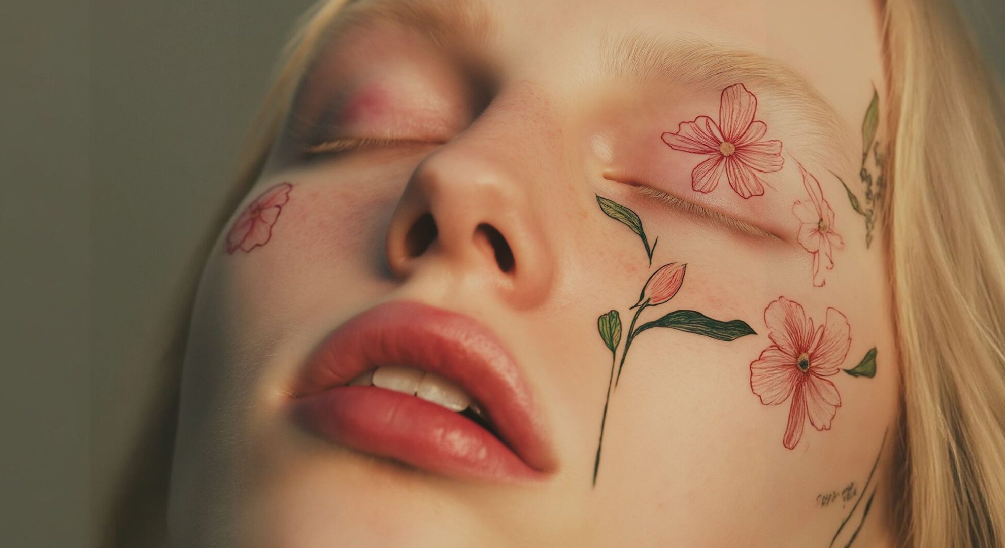 Floral Face Art Portrait Floral Face Art Portrait